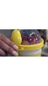 Resim Portatif Meyve ve Yoğurt Kabı, Kaşıklı, Pratik ve Şık Tasarım 