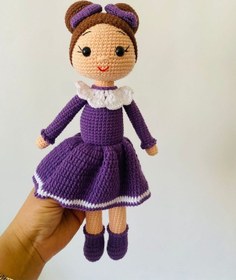 Resim Mor Şirin Bebek El Emeği Örgü Amigurumi Oyuncak 
