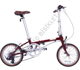 Resim Dahon 2026 Boardwalk D7 16 Jant Katlanır Bisiklet Bordo 