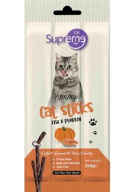 Resim Supreme Cat Ton Balıklı ve Balkabaklı Kedi Ödül Çubuğu 3 x 5 G 