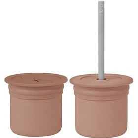 Resim Oioi Ham+hüp Pipetli Silikon Bardak Seti Woody Brown / Powder Grey 