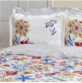 Resim Karaca Home Persly Mavi %100 Pamuk Çift Kişilik Nevresim Takımı Mavi 