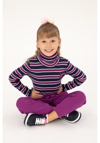 Resim U.S. Polo Assn. Kız Çocuk Lacivert Balıkçı Yaka Sweatshirt 50296286-VR033 