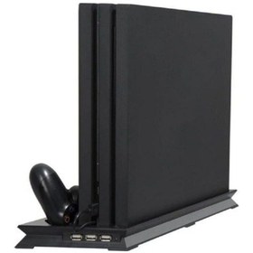 Resim Ps4 Slim Multi Fonksiyonel Fan Ve Gamepad Şarjlı Standı 