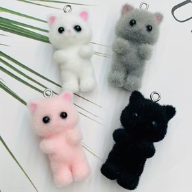 Resim 8 adet 3D Reçine Kedi Kolye, DIY El Sanatları, Anahtarlık, Küpe, Kolye için Uygun - Çok Fonksiyonlu Asma Aksesuar Seti. Mükemmel Küçük Hediye 
