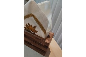 Resim Moola Peçetelik, Ahşap Peçetelik, Sofra Mutfak Peçetelik 