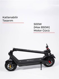 Resim PiranTech X9 Elektrikli Scooter - Çıkartılabilir Bataryalı 850W Katlanabilir Scooter 
