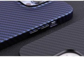 Resim PSR aksesuar Siyah Karbon Fiber Tasarımlı Zore Karbono Kılıf-Siyah iPhone 13 Pro Max ile uyumlu 
