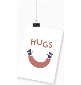Resim Hugs Baskılı A4 Duvar Posteri-2532 