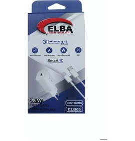 Resim Elba ELB05-PD-25WIOS Beyaz 25W Usb-c Ev Şarj Kafa+1mt Type-c To L 