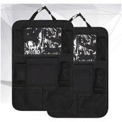 Resim Dashanshop Siyah 2 Araç Koltuğu Saklama Çantası Tablet Tutuculu Çok Amaçlı Seyahat Organizer 