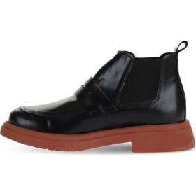 Resim Bueno Shoes Siyah Pembe Açma Deri Kadın Düz Bot 01WZ4002 01WZ4002 
