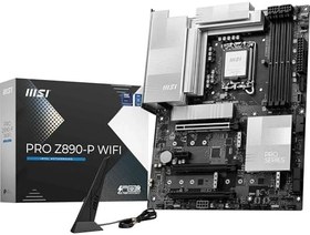 Resim MSI PRO Z890-P WIFI SOKET 1851 DDR5 9200MHZ(OC) USB 20Gbps 4xM.2 1xTB4 HDMI DISPLAY 5G LAN WIFI 7 ATX 
