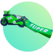 Resim neptünstore Yeşil Motosiklet Anahtarlık 3D Çift Taraflı Silikon Motosiklet Anahtarlık 