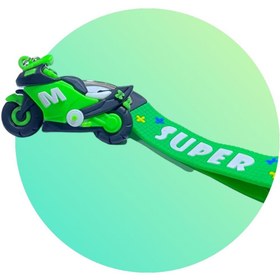 Resim neptünstore Yeşil Motosiklet Anahtarlık 3D Çift Taraflı Silikon Motosiklet Anahtarlık 