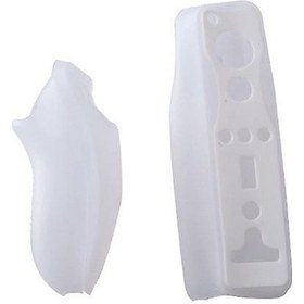 Resim Ostent Yumuşak Silikon Kapak Kılıfı Cilt Kılıfı Nintendo Wii Remote Nunchuk Kontrol Cihazı Uyumlu:beyaz Newway 