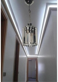 Resim İstanbul Avize Tekli Y-15 Kristal Taşlı Top Tes. Elmas Avize 