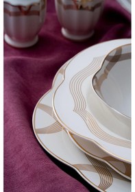 Resim Acar Lillian 6 Kişilik 29 Parça Porselen Yemek Takımı Beyaz 