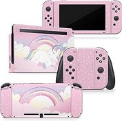 Resim Tacky design Kawaii Unicorn Skin Nintendo Switch ile Uyumlu, Nintendo Switch ile Uyumlu Pembe Cilt Vinil 3 m Çıkartma Çıkartması, Tam sargı Kapak 