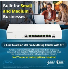 Resim D-link Dbr-700 Vpn Destekli Smb Router, Smart Access Point Kontrolcü 