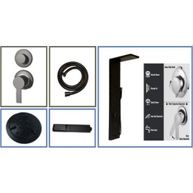 Resim Sam Banyo Fırat Duş Paneli Black Style Siyah 