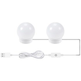 Resim Wezone 2 Adet Dokunmatik Ayna Işığı - 3 Renk Ayar Doğal Beyaz, , Sıcak Beyaz - Usb Güzellik Işığı - Makyaj Dolabı Banyo Aynası Işık 