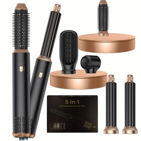 Resim 5in 1 Hava Stilist Magic Saç Stilist, Ukliss Blow Dryer Fırça İyonik, Hızlı Stil için Çok Yönlü Saç Stil Araçları Saç için Otomatik Hava Kıvırıcı, Tüm Saç Tipleri için Güvenli ALCI Fiş ile İdeal 