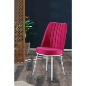 Resim MyMassa - Gold Sandalye - 11 Renk Kumaş - Metal Beyaz Ayak 