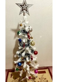 Resim 120 Cm Beyaz Yılbaşı Çam Ağacı Seti 