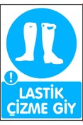 Resim izmirdenet Lastik Çizme Giy Kendinden Yapışkanlı Etiket 17,5 X 25 Cm 