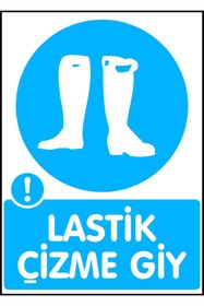 Resim izmirdenet Lastik Çizme Giy Kendinden Yapışkanlı Etiket 17,5 X 25 Cm 