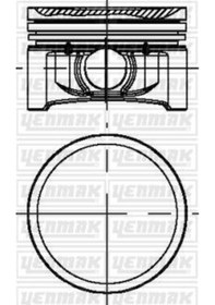 Resim YENMAK 31-04184-000 Piston+Sekman Std 69.00 Mm (Renault: Twingo Clio II Clio III 1.2 75Ps Benzinli D4f 3104184000 (WK645138) (Fiyat:4 Adet İçindir) 