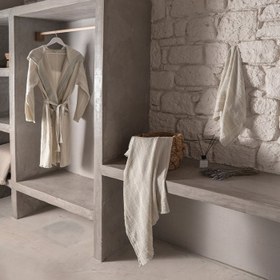 Resim Adel Waffle Dokulu Peştemal - 90x170 cm / Mor Gri 