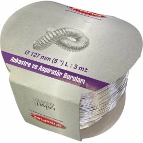 Resim Aspilatör Borusu Telli 127 mm 3 Metre 