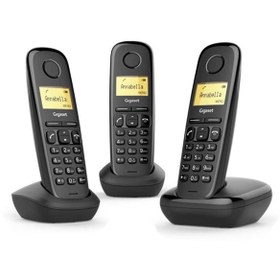 Resim GIGASET 1 Harici 3 Dahili Dect Telsiz Kablosuz Telefon Santrali Siyah 