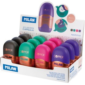 Resim MILAN 4717112 CAPSULE KALEMTRAŞ/SİLGİ(COPPER) - 12ADET 