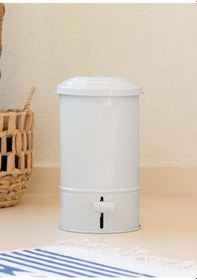 Resim The Mia Stripe Mutfak Ve Banyo Çöp Kovası Beyaz 5 Lt Beyaz 