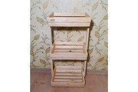 Resim Feyza Design 3 Katlı Ahşap Çok Amaçlı Patates ve Soğan Kasası, Mutfak Rafı, 75CM 