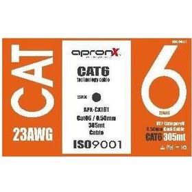 Resim Apronx Cat6 23AWG 305Mt 0,50mm Turuncu Utp Kablo 