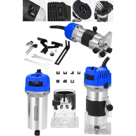 Resim Japan Pro Seri 3000 Watt 6 Kademe Devir Ayarli Formika Traşlama Freze Makinası Pens 6 mm 