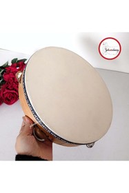 Resim Gelincimherşey Metal Zilli Ahşap Kasnak 27 Cm Çap Deri Tef 