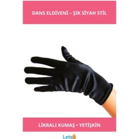 Resim Siyah Likralı Dans Gösteri Eldiveni Yetişkin Kullanımı İçin Çok Renkli 