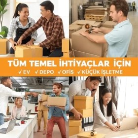 Resim TeknoKapsül Pressbant Koli Bandı Şeffaf, 45MM x 100 Metre 6'lı Paket (Hotmelt) 