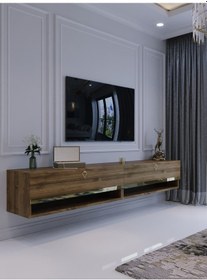 Resim Duvara Monte Tv Sehpası Ceviz Gold G6301-4 