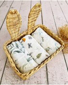 Resim 3 Adet 110X110 Çok Amaçlı Müslin Bezi Örtü Battaniye Çok Renkli 