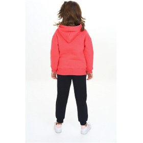 Resim Toontoy Kids Toontoy Kız Çocuk Kapüşonlu Eşofman Takım Nar Çiçeği 