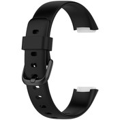 Resim Fitbit Luxe Silikon Renkli Toka Saat Bandı İçin Xdfind, Boyut: L Siyah 