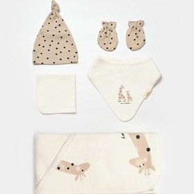 Resim BabyCosy Bebek 10 Parça Set, %100 Organik Pamuk, Bebek Ve Yenidoğan Serisi, Hastane Çıkışı Seti - Csy5112 Ekru - Vizon 