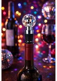 Resim Disko Topu Detaylı Şişe Tıpası Renkli 