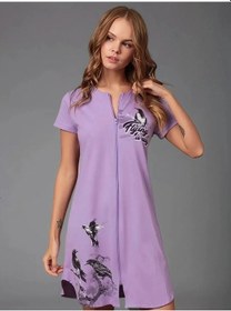 Resim Vıta Kompani Yazlık Fermuarlı Pamuklu Ev Bornozu 50489116 Leylak 